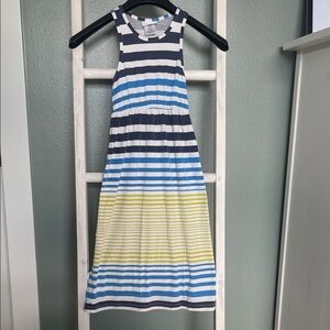 Striped Blue and Yellow Kids Dress